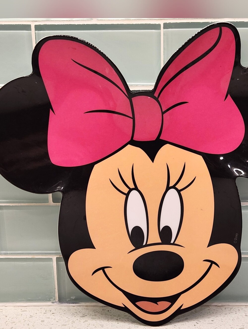 Vintage 90s Disney Store Minnie Mouse Face Meal Time Magic Character Kids Plate